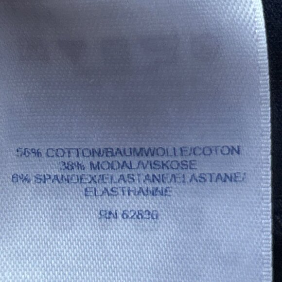 Lands End Shaped Fit Snowflake Print Turtleneck Top M Navy/White Long Sleeve - Picture 4 of 6